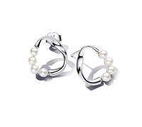 Pandora Essence Clous d’oreilles en argent sterling avec perle de culture d’eau douce traitée blanche