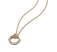 Pandora Essence Collier pendentif bicolore en argent sterling plaqué or 14 carats, taille : 45 cm, 363882C00-45, 45 cm, Argent sterling, Pas de gemme