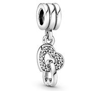 Pandora Charm pendentif Cœurs entrelacés 791242CZ Argent zircones cubiques transparentes