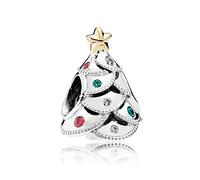 Pandora Charm trinket 791999CZRMX Femmes Argent et or sapin de Noël