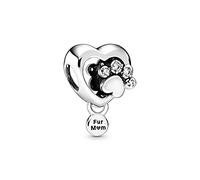 Pandora Fingerprint Heart Charm 798873C01 femme en zircon argenté.