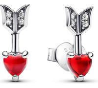Pandora Flèche & Verre de Murano Cœur Boucles d'oreilles 293668C01