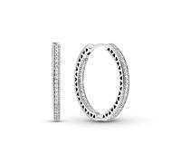 Pandora Signature Créoles scintillantes Cœurs avec zircones cubiques transparentes