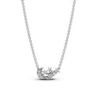 Pandora Collier Lune et Étoiles - Argent sterling, zircones cubiques transparentes - 45