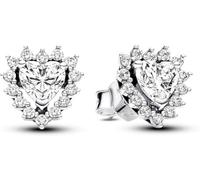 Pandora Clous d'oreilles Timeless Cœur en argent sterling avec zircones cubiques transparentes