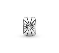 Pandora Charm clip Moments en argent sterling avec zircones cubiques transparentes