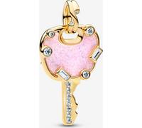 Pandora Grand Charm Pendant Clé Love Rose Opalescent Doré one size