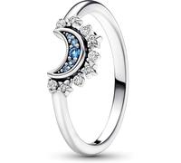 Pandora Bague Céleste Lune – Argent sterling, cristal bleu nuit, zircones cubiques, taille 60