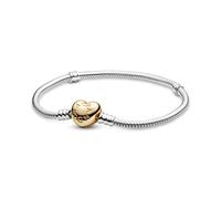 Pandora Icons Bracelet avec fermoir Cœur scintillant en métal plaqué or 14 carats