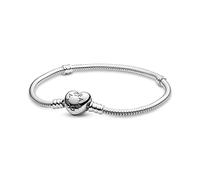 Pandora Icons Bracelet en argent avec fermoir en forme de cœur, 16