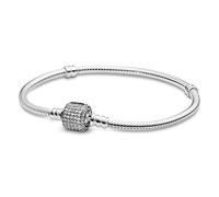 Pandora Icons Bracelet en argent avec zircones cubiques transparentes, 23