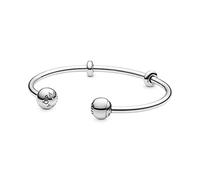 Pandora Icons Bracelet jonc ouvert en argent avec butées en silicone et embouts interchangeables, 3