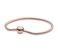 Pandora Icons Bracelet maille serpent en métal plaqué or rose 14 carats
