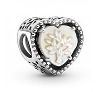 Pandora Icons Charm Arbre de vie et Cœur en argent sterling avec nacre blanche