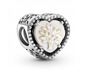Pandora Icons Charm Arbre de vie et Cœur en argent sterling avec nacre blanche
