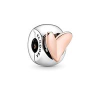 Pandora Icons Charm clip Cœur en métal plaqué or rose 14 carats et en argent sterling