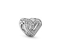 Pandora Icons Charm Cœur en argent sterling avec zircones cubiques transparentes