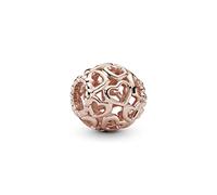 Pandora Icons Charm Cœurs ajourés en métal plaqué or rose 14 carats