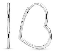 Pandora Boucles d'Oreilles Créoles Cœur Asymétrique one size