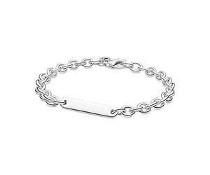 Pandora Icons Gourmette en argent sterling avec barre à graver, 20