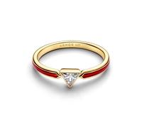 Pandora Marvel 164211C01 Iron Man Bague pour Femme Doré, 52/16,6, Argent Sterling, Zircon cubique