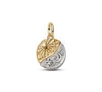 Pandora Breloque Médaillon ME 763977C01 Soleil et Lune bicolore Argent Sterling plaqué Or 14 carats