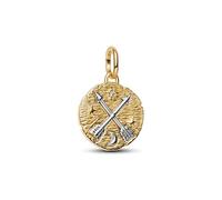 Pandora Breloque médaillon 764081C01 – argent sterling, plaqué or 14 carats, oxyde de zirconium