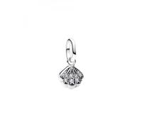 Pandora ME 793855C01 Mini breloque en forme de coquillage scintillant en argent sterling avec zircone, compatible avec les pendentifs Me and Moments, 2,2x10,2x8,2 mm, Argent sterling, Zircone cubique