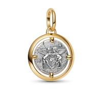 PANDORA ME Amor 764088C01 Breloque médaillon en argent sterling avec alliage plaqué or 14 carats et oxyde de zirconium Compatible Me & Moments