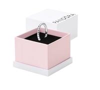 Pandora ME Bague cloutée Pyramides en argent sterling avec zircones cubiques transparentes, taille 60