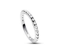 Pandora ME Bague cloutée Pyramides en argent sterling avec zircones cubiques transparentes, taille 62