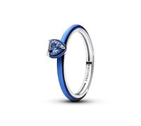 Pandora ME Bague Cœur Chakra Bleu en Argent Sterling avec Cristal Artificiel Taille : 52 193088C03-56