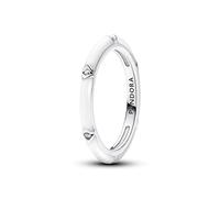 Bague Pierres et Résine Façon Émail Pandora ME Blanc 54