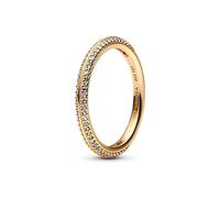 Pandora ME Bague en métal plaqué or 14 carats avec zircones cubiques transparentes, taille 50