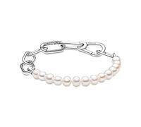 Pandora ME Bracelet Link en argent sterling avec perle de culture d’eau douce blanche, 3
