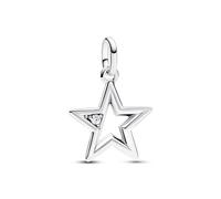 Pandora ME Charm médaillon Étoile en argent sterling avec zircones cubiques transparentes