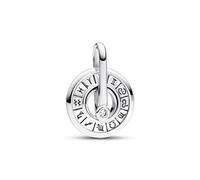 Pandora ME Charm médaillon Roue du zodiaque en argent sterling avec zircones cubiques transparentes