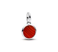 Pandora Me Charm mini médaillon gravé en verre de Murano rouge 793389C01
