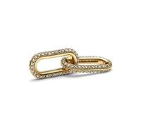 Pandora ME Double Link en métal plaqué or 14 carats avec zircones cubiques transparentes