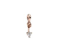 Pandora ME Mini dangle Flèche en métal plaqué or rose 14 carats avec zircones cubiques transparentes
