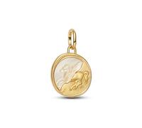 Pandora Breloque médaillon Pegasus 764090C01 Argent sterling, plaqué Or 14 ct, nacre synthétique