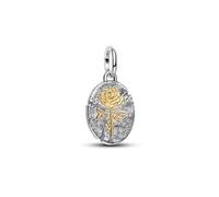 PANDORA ME Rose 764087C00 Breloque médaillon en argent sterling avec alliage plaqué or 14 carats Compatible Me & Moments
