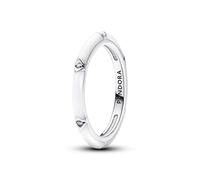 Bague Pierres et Résine Façon Émail Pandora ME Blanc 54