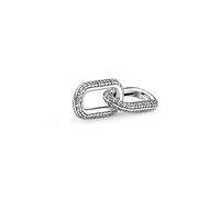 Pandora Double Link en argent sterling avec zircones cubiques transparentes
