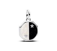 PANDORA Me Yin & Yang 793688C01 Breloque en argent sterling avec zircone, Schwarz/Weiß, Argent sterling, Zircone cubique