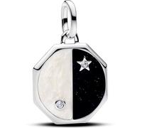 PANDORA Me Yin & Yang 793688C01 Breloque en Argent Sterling avec zircone, Schwarz/Weiß, Argent Sterling, Zircone cubique