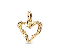PANDORA Médaillon en fil de fer barbelé plaqué or 14 carats, Standard, Doré, Pas de gemme