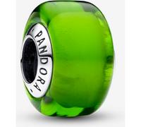Pandora Moments Charm en argent sterling avec verre de Murano vert