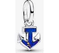 Pandora Breloque Anchor Mini pendentif Argent sterling Imitation de lapis-lazuli