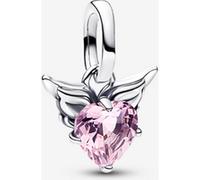 Pandora ME 793626C02 Mini breloque en Forme de cœur ailé en Argent Sterling avec Cristal Artificiel Compatible ME et Moments